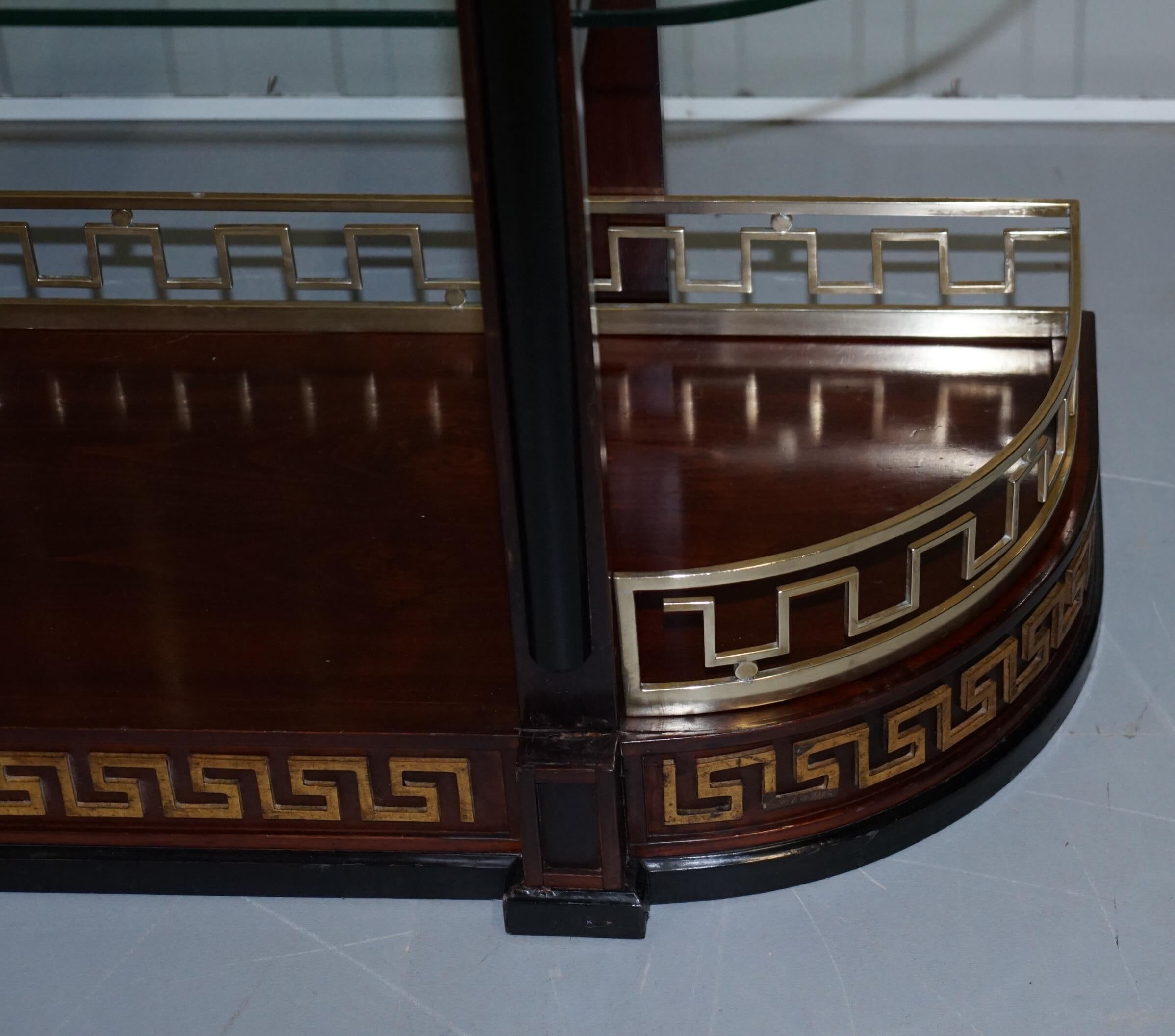 Versace console library in mahogany and brass
