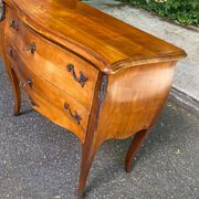 Vintage Louis XV commode in light solid wood, France 1920.