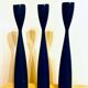 Set of 3 Danish candle holders from the 1950s-60s.