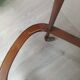 Scandinavian rolling service wood glass and brass