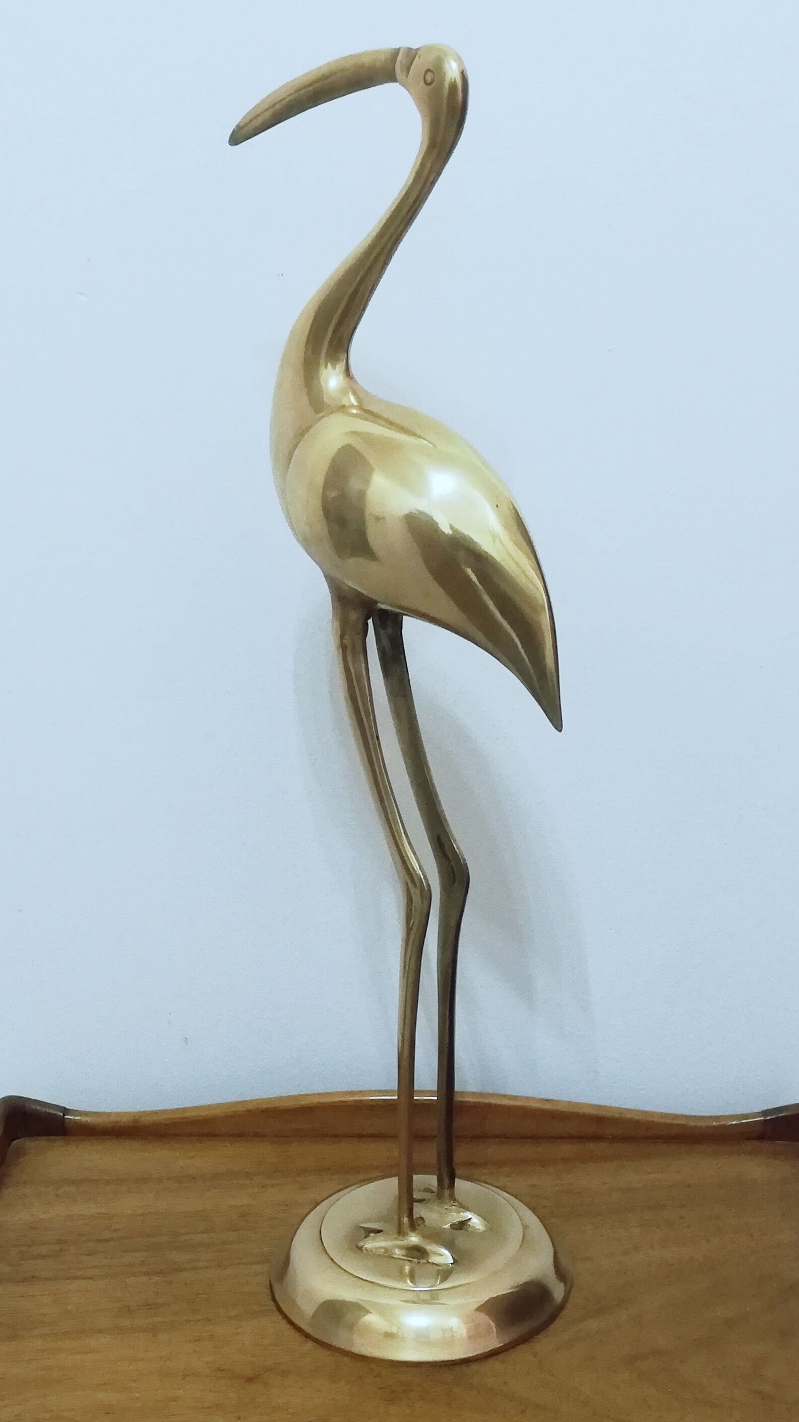 Ibis art deco in gilded bronze 43cm