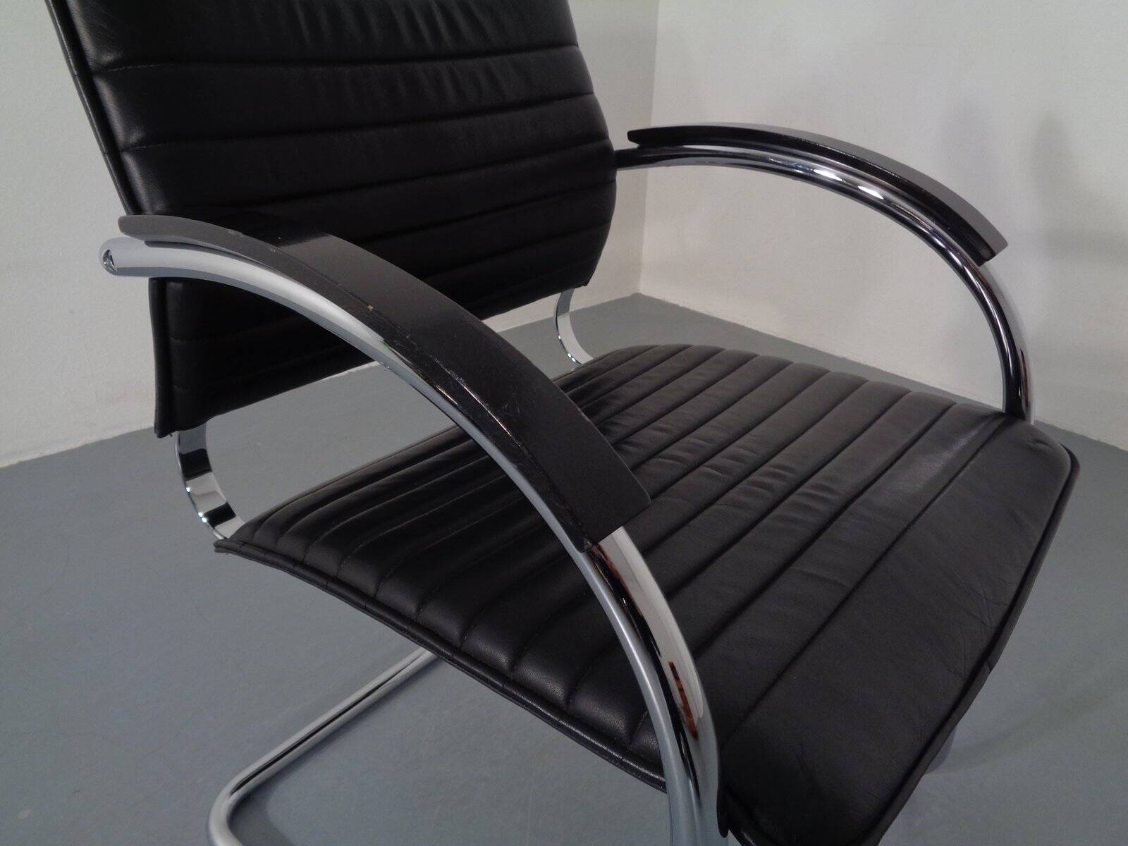 Model S78 Cantilever Leather Armchair by Josef Gorcia & Andreas Krob for Thonet, 1980s