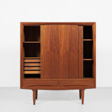 Midcentury Danish higher cabinet in teak by Axel Christensen for ACO Møbler 1960s