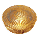 Ceiling or wall light in amber crystal and gilt metal, 1970