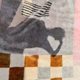 Berber checkerboard carpet