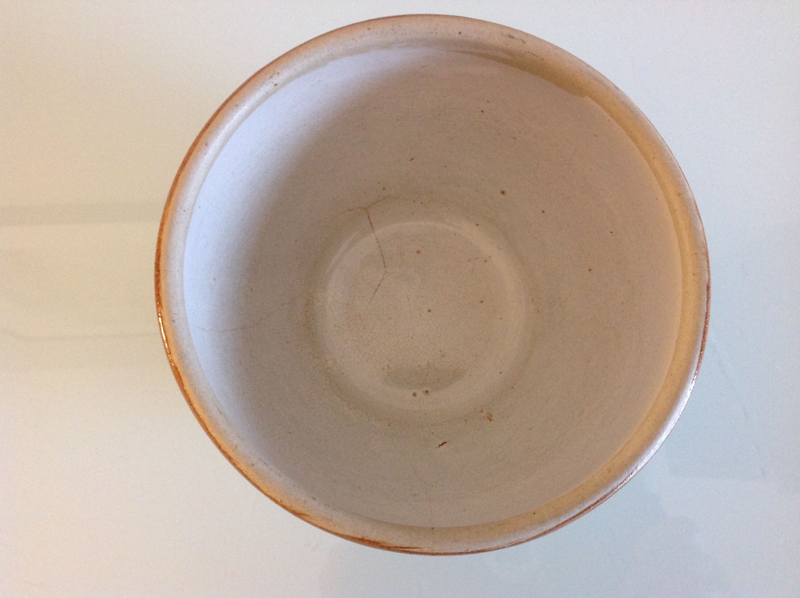 Grey and brown varnished cermic salad / vintage 60-70s
