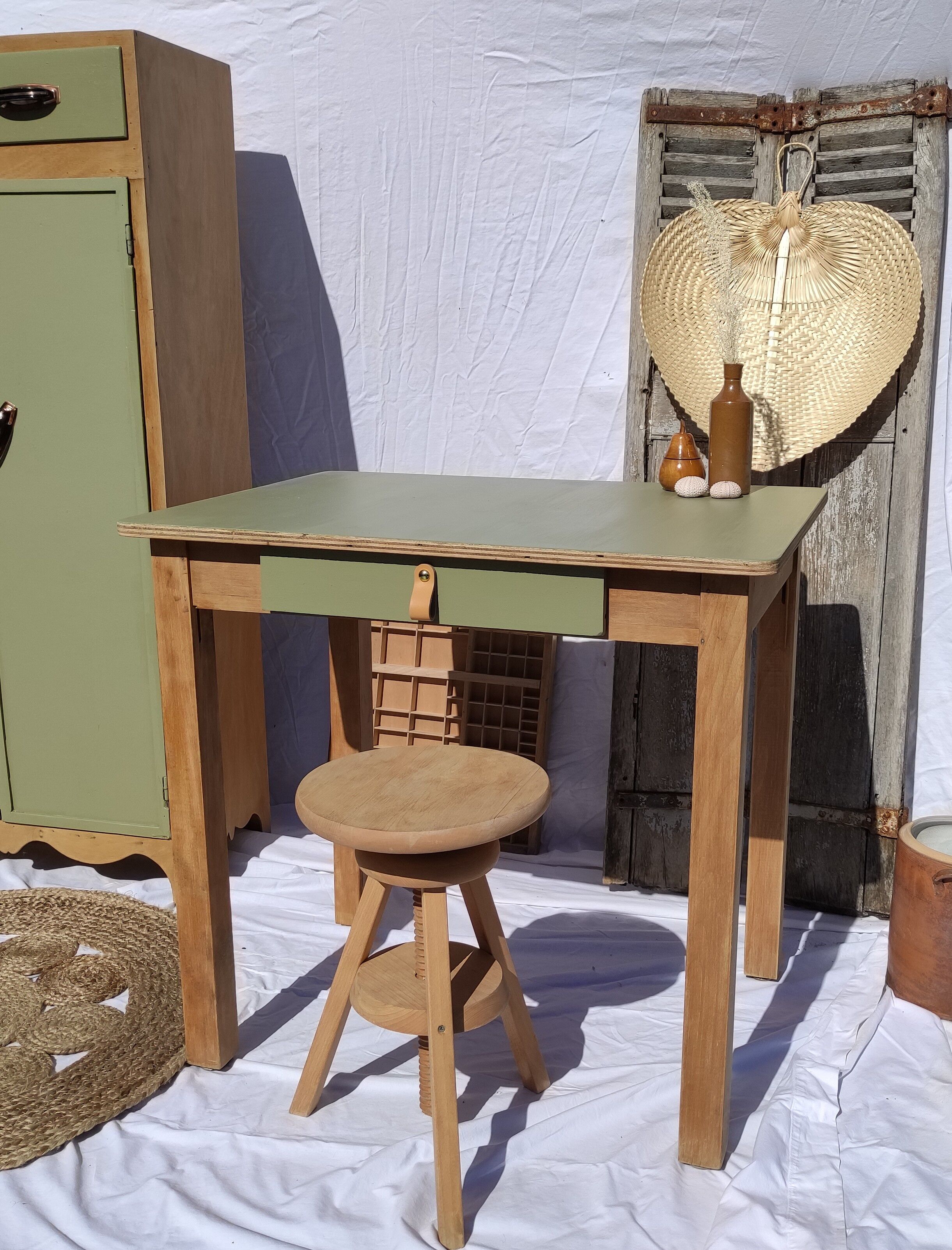 Vintage screw tripod watchmaker's stool
