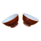 2 bols facettes marron Sarreguemines