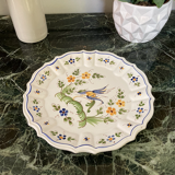 Old plate in Earthenware De Moutiers
