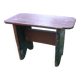Vintage brutalist farmhouse stool bench