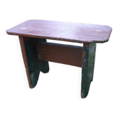 Banc tabouret de ferme brutaliste vintage