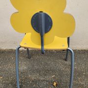 Vintage design children's chair - Agatha Ruiz de la Prada x Amat - Yellow and grey