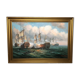 Peinture à l'huile marine bataille navale de trafalgar classé james hardy
