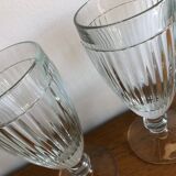 4 bistrot ice cream cups thick glass vintage
