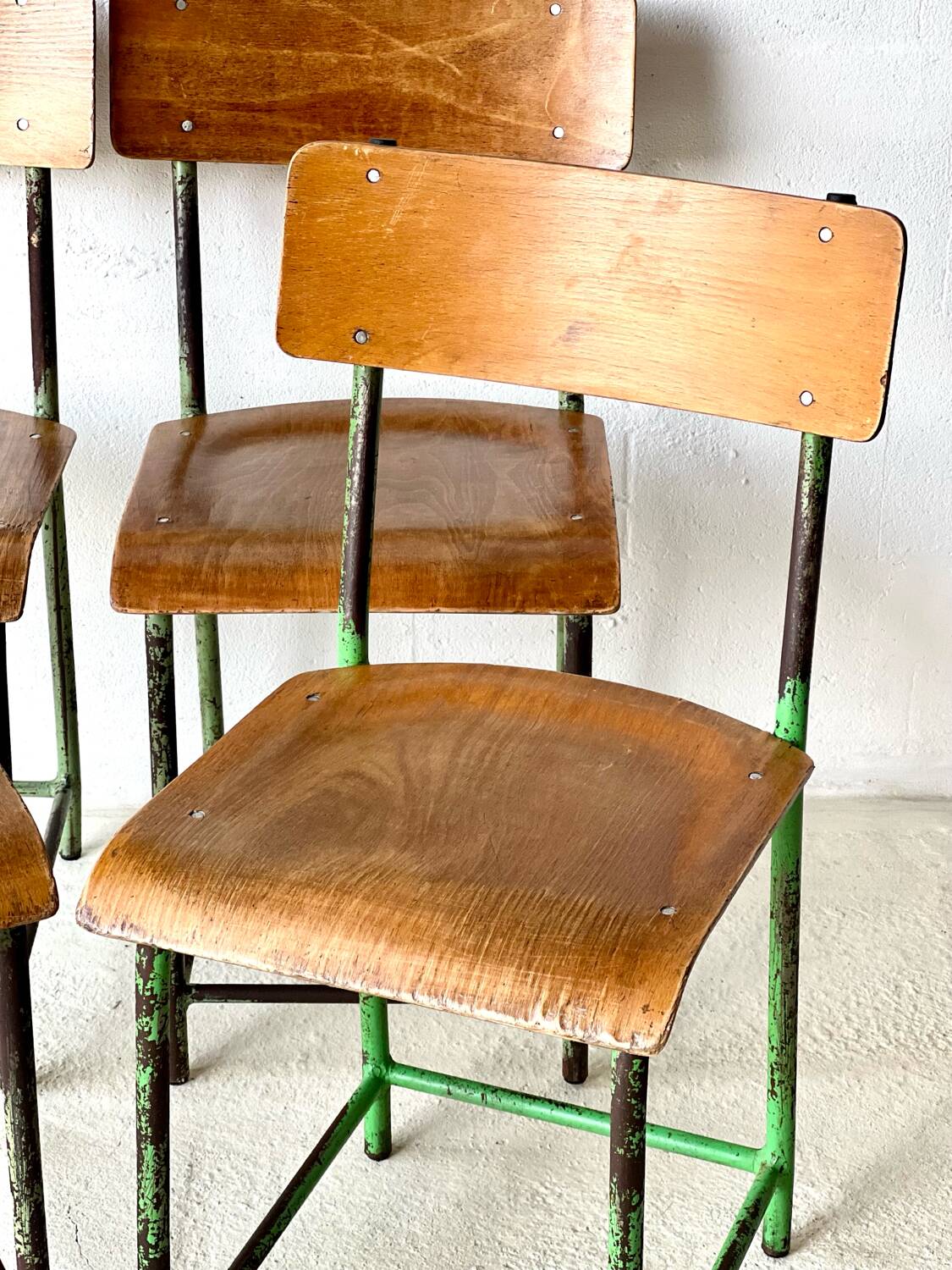 Vintage  School Chairs, set of 4