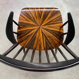 Mid-century Scandinavian design office chair attributed to Ilmari Tapiovaara.