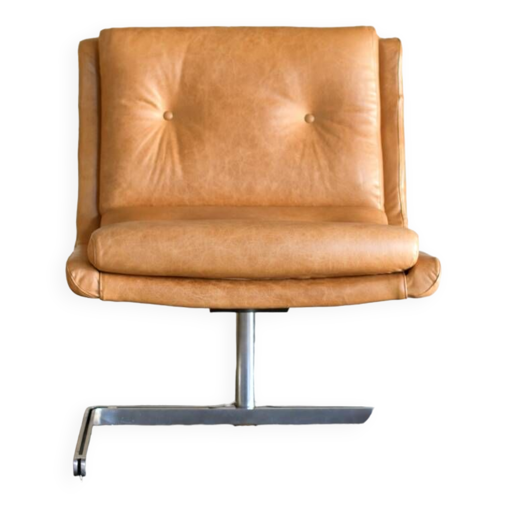 Leather armchair by Raphael Raffel for Apelbaum - France 1970