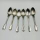 Lot of 6 Silver-Plated Metal Soup Spoons Wiskemann