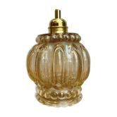Vintage amber glass globe walker