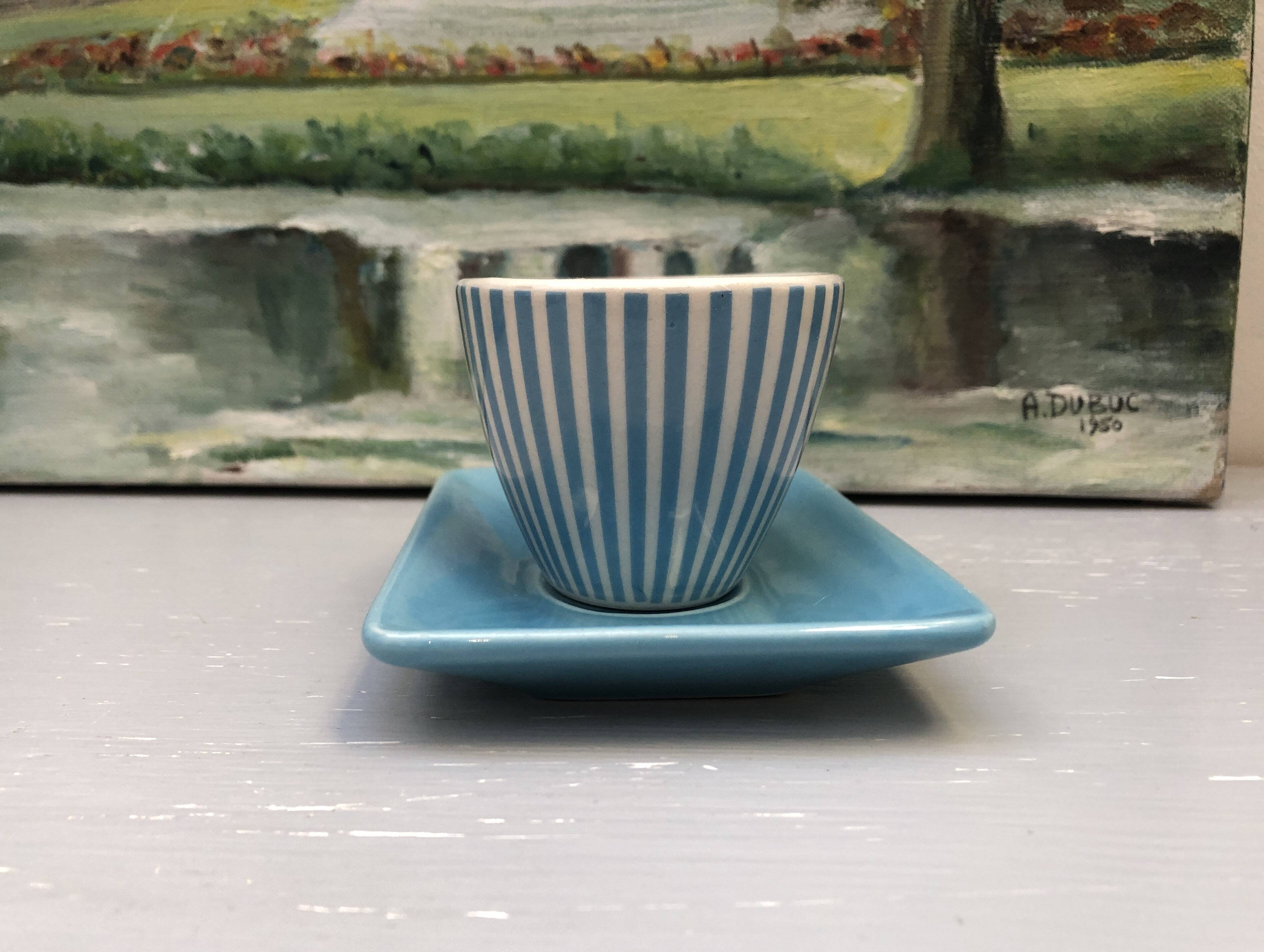 4 vintage ceramic coffee mugs edited by lbvyr circa