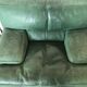 Fauteuil cuir vert Roche Bobois