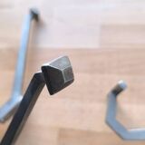 Set of 3 aluminum wall hooks 1960