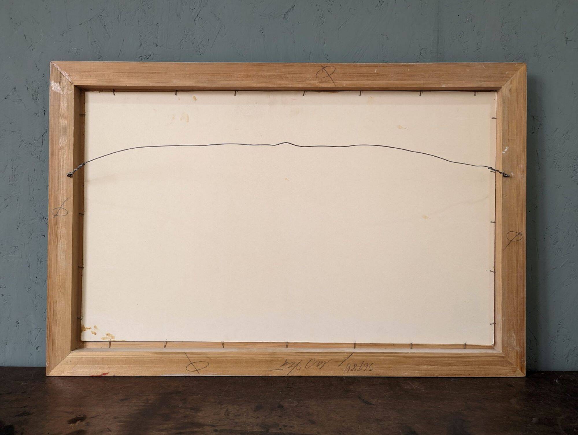 Mid-Century Modern "The Loom" Vintage Swedish Oil Painting, Figure in an Interior