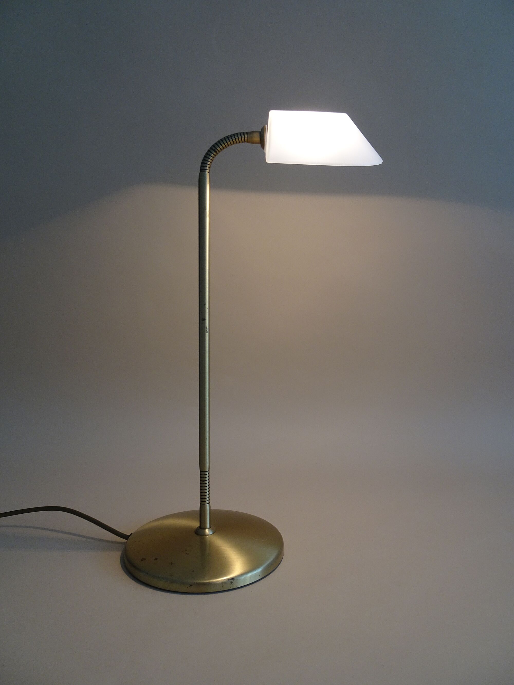 Table lamp by Bankamp Leuchten made of brass and frosted glass