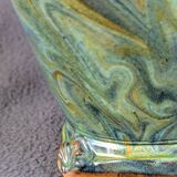 Large Art Nouveau Ceramic Base with Flamed Decor