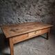 Antique cherry coffee table, rustic farmhouse table with drawer, circa 1750–1800.