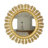 XL Gold-colored Sun Mirror Sunburst Witch's Eye Resin 60cm