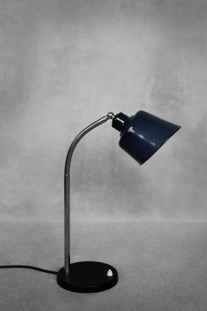Industrial metal desk lamp, Poland circa 1950.