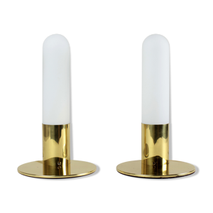 paire de lampes de table Glashütte Limburg Allemagne - 1970's