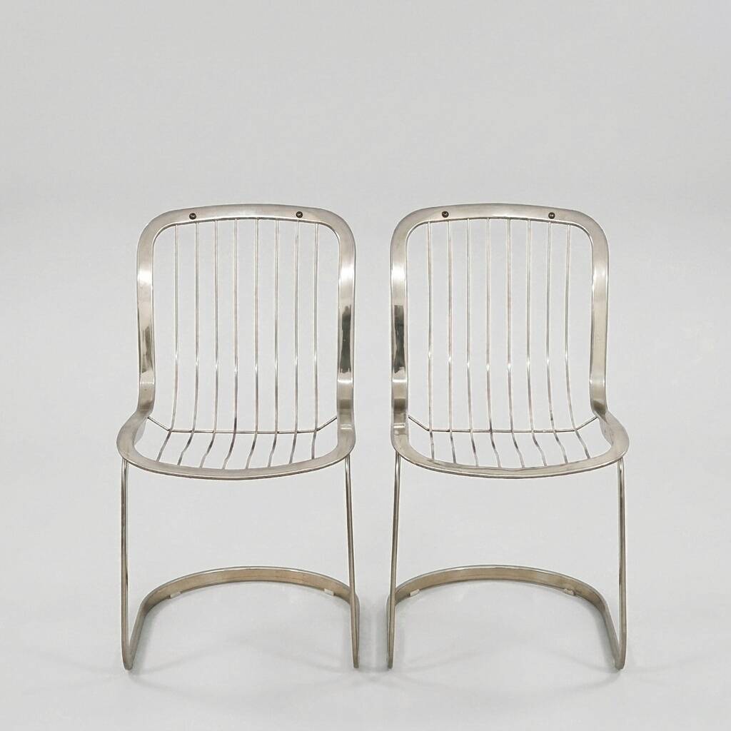 Set of 4 Cidue chairs signed by Willy Rizzo – Italian design, 1970s.