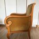 Fauteuil Bergère en acajou style Restauration époque fin XIXe