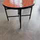 orange coffee table in handmade zellige from Morocco