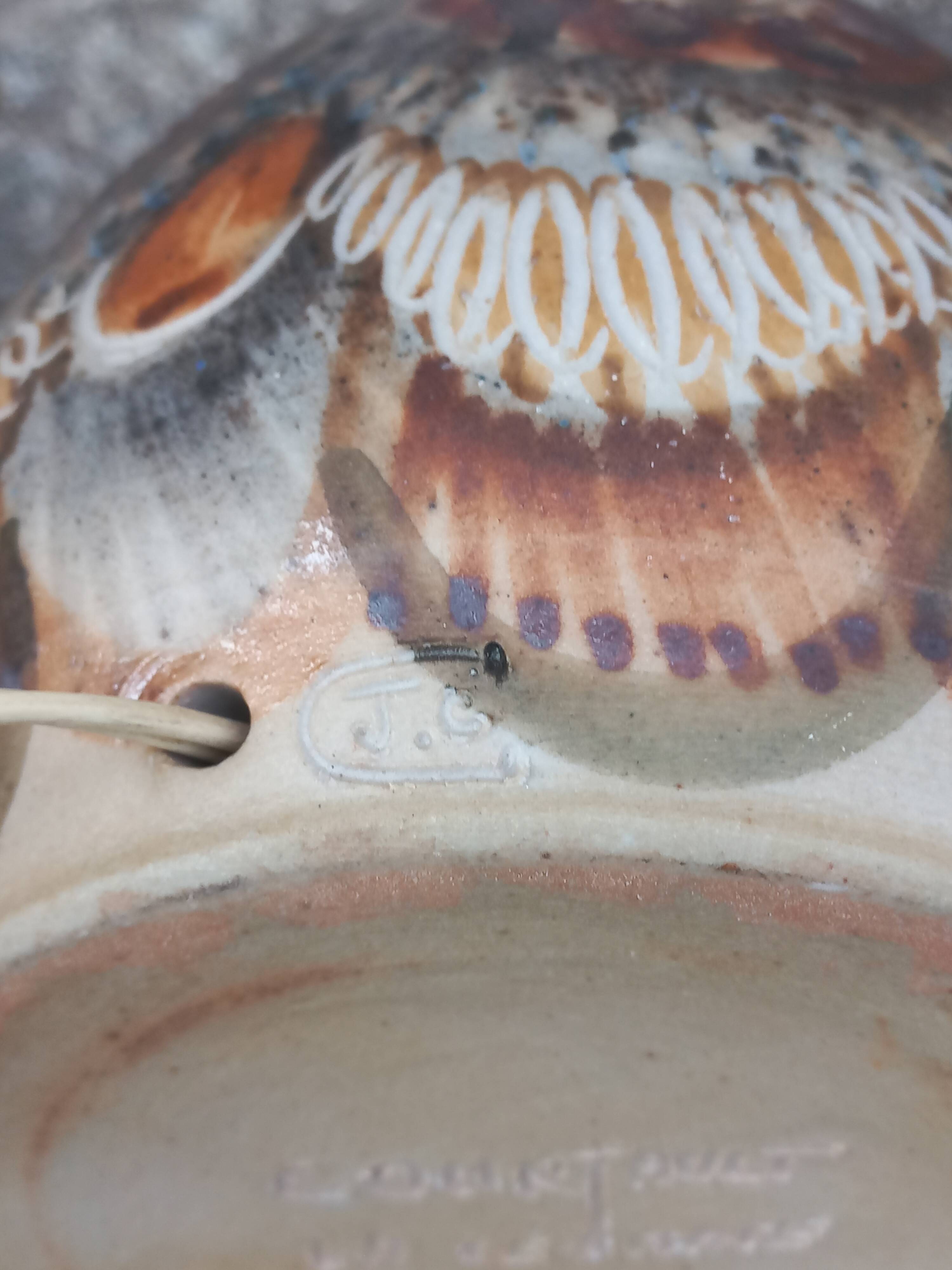 Set of 2 stoneware lamps by Jean Claude Courjault La Cerisaie.