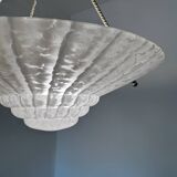Art Deco chandelier in Clichy uraline glass