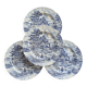 4 vintage blue and white dinner plates – Romantic English countryside decor