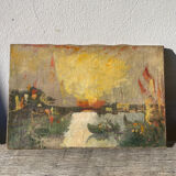 Impressionist landscape painting