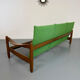 Vintage 3-seater canapé in solid oak with boucle fabric, Scandinavian design from the 70s.