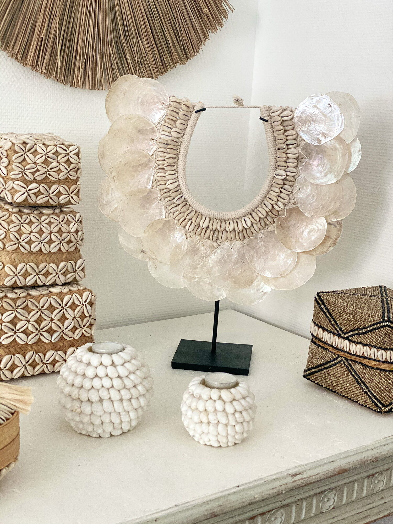 Collier papou de Papouasie en coquillages et nacre