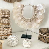 Papou necklace in shells and mother-of-pearl
