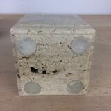 Travertine lighter, cubic, 80s