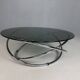 Table basse Mac en chrome et verre fumé de Miniforms, Italie, années 1970