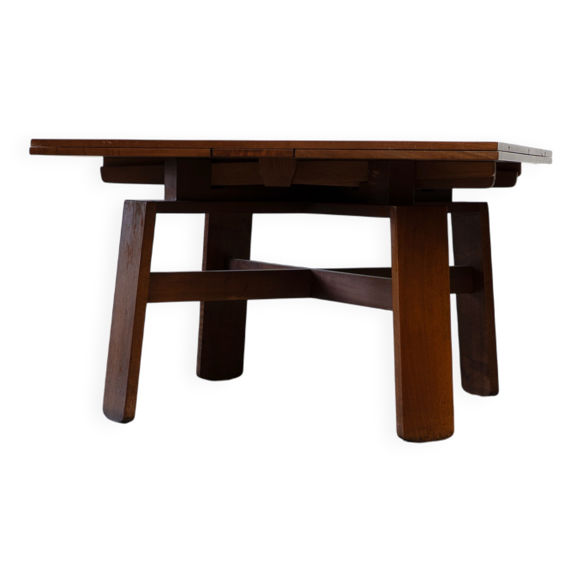 Square extendable dining table by Silvio Coppola for Bernini