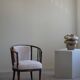 Pair of Danish armchairs in beech, reupholstered in lambswool, Art Nouveau, 1900s.