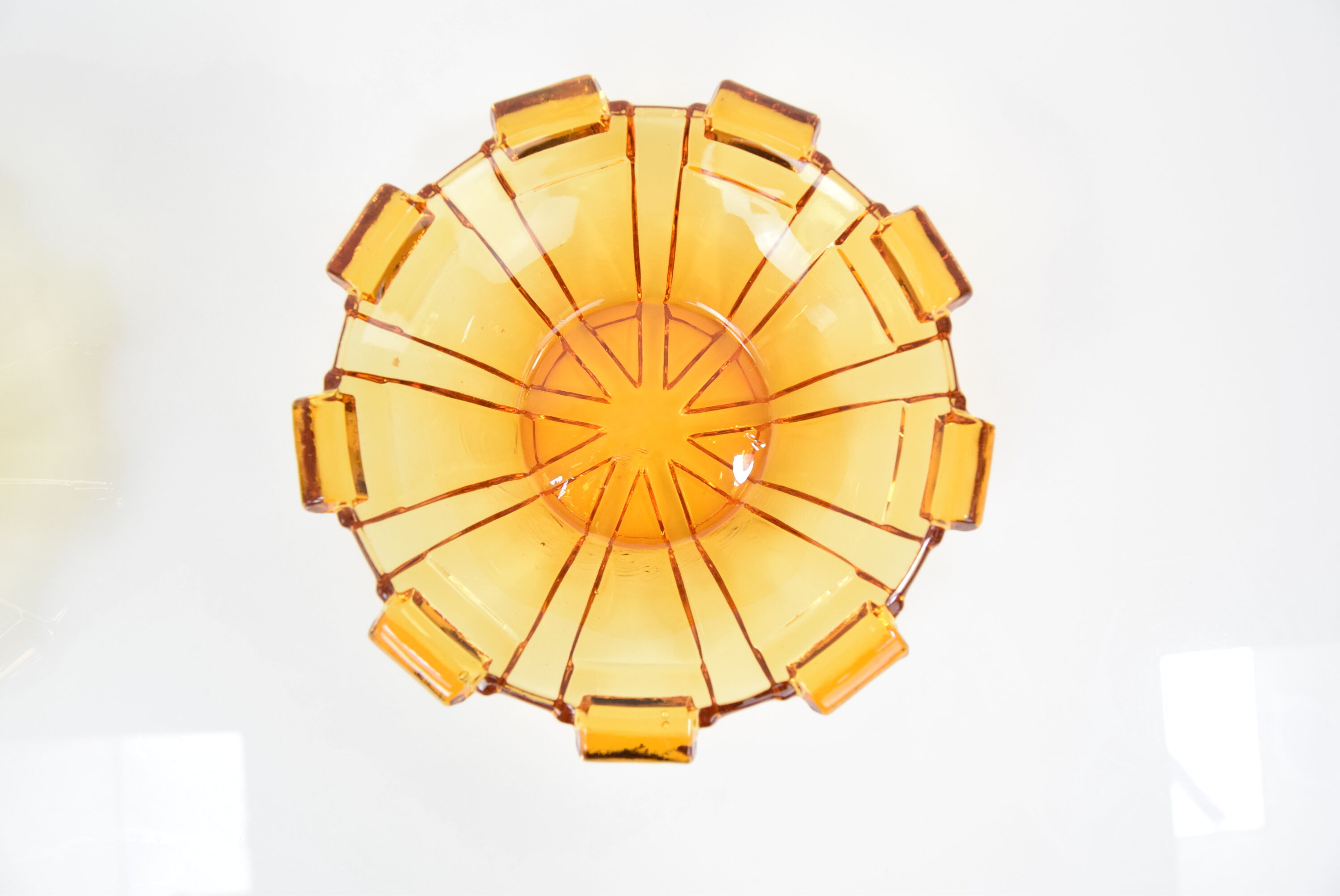 Set of two bowls/bohemia glass, 1950´s