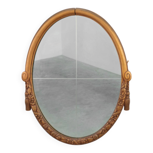 Miroir en chêne doré