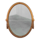 French oval gilded oak  carved art deco mirror, ca. 1925